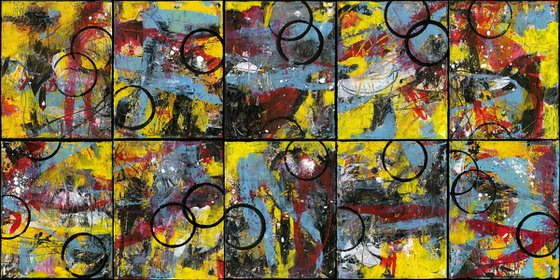 Urban Epilogue Collection 1 - 10 Parts - Abstract Paintings by Kathy Morton Stanion