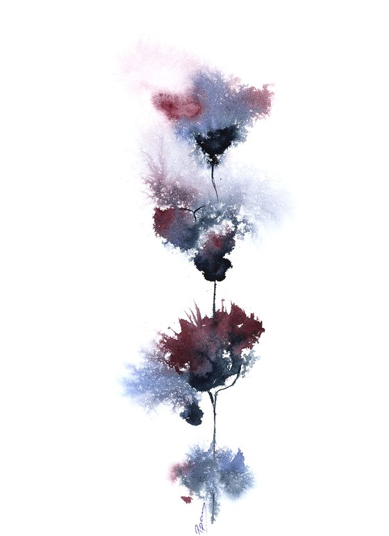 Set of 4 Abstract Florals