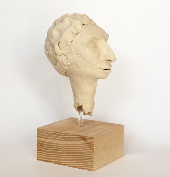 Raul: ceramic portrait sculpture