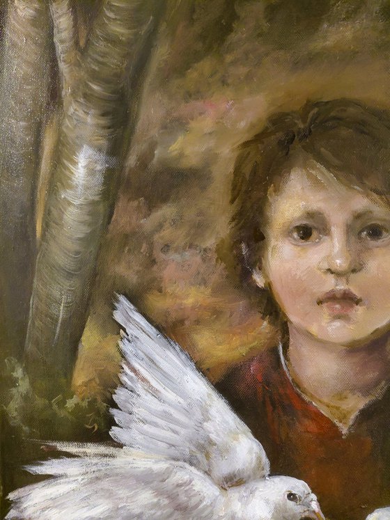Boy with Doves