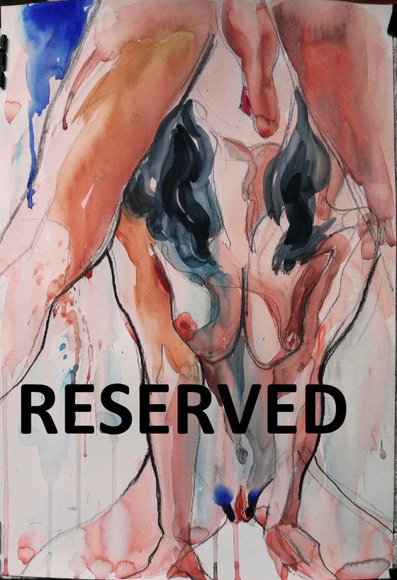 COMMISSION< Watercolour based on erotic sketch