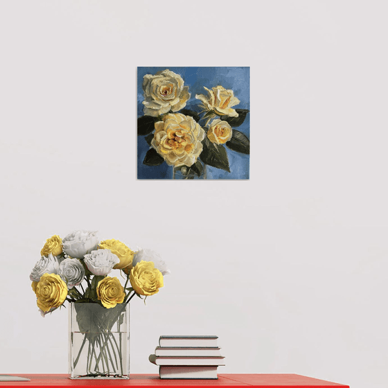 Yellow roses still life