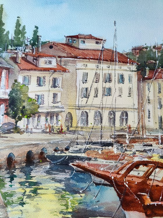 Beautiful even in winter | Piran Original watercolor painting