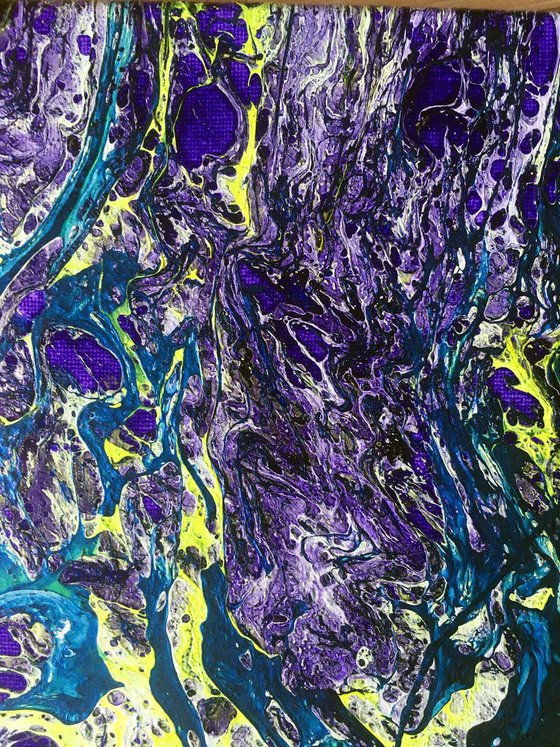 "A Tangled Web We Weave" - Original Abstract PMS Fluid Painting - 16 x 20 inches