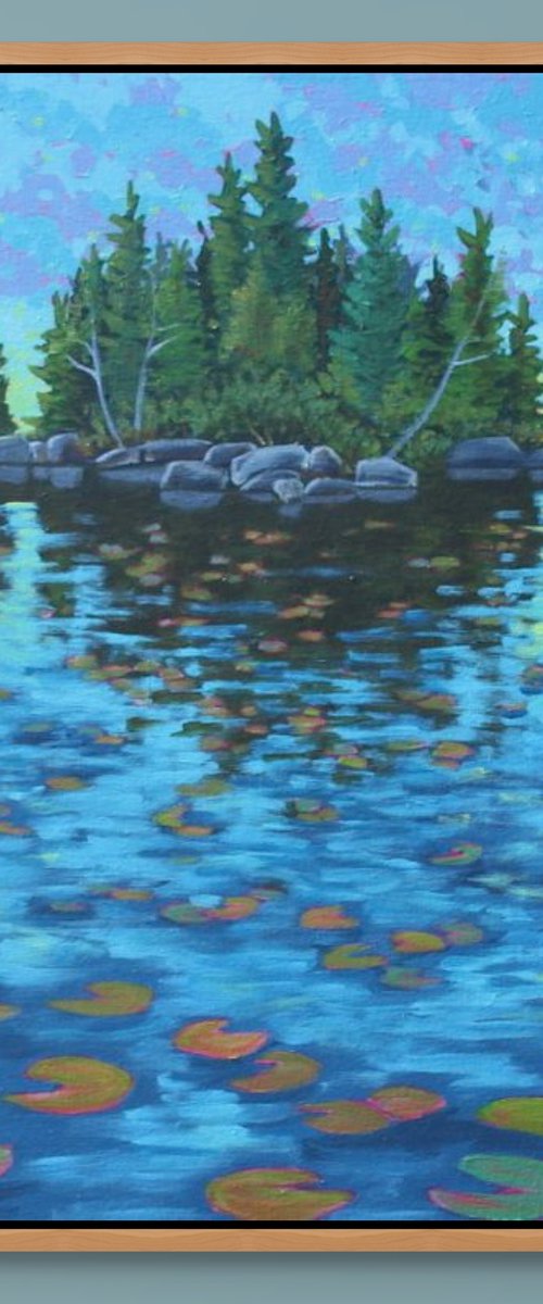 Island with Water Lilies by Sage Mountain Studio