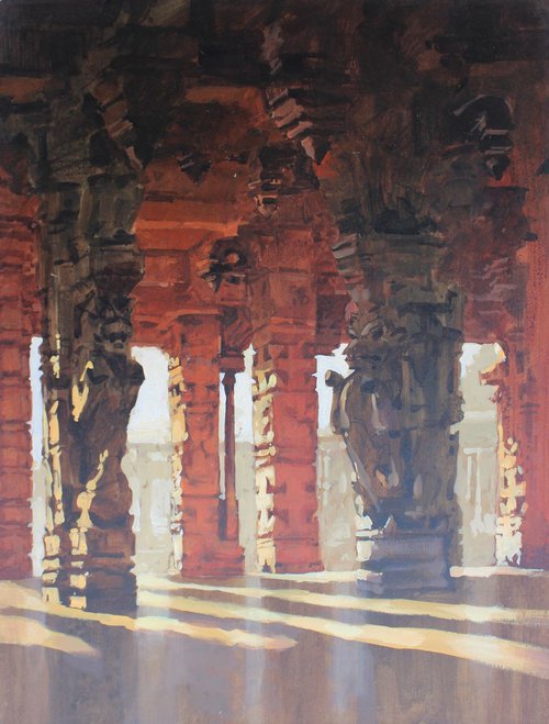 Hampi - Pillars by Snehal Page