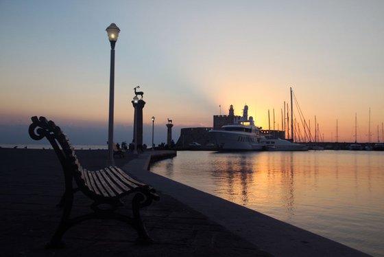 Sunrise in the harbor