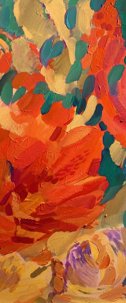 Orange Flowers by Ariela Stem