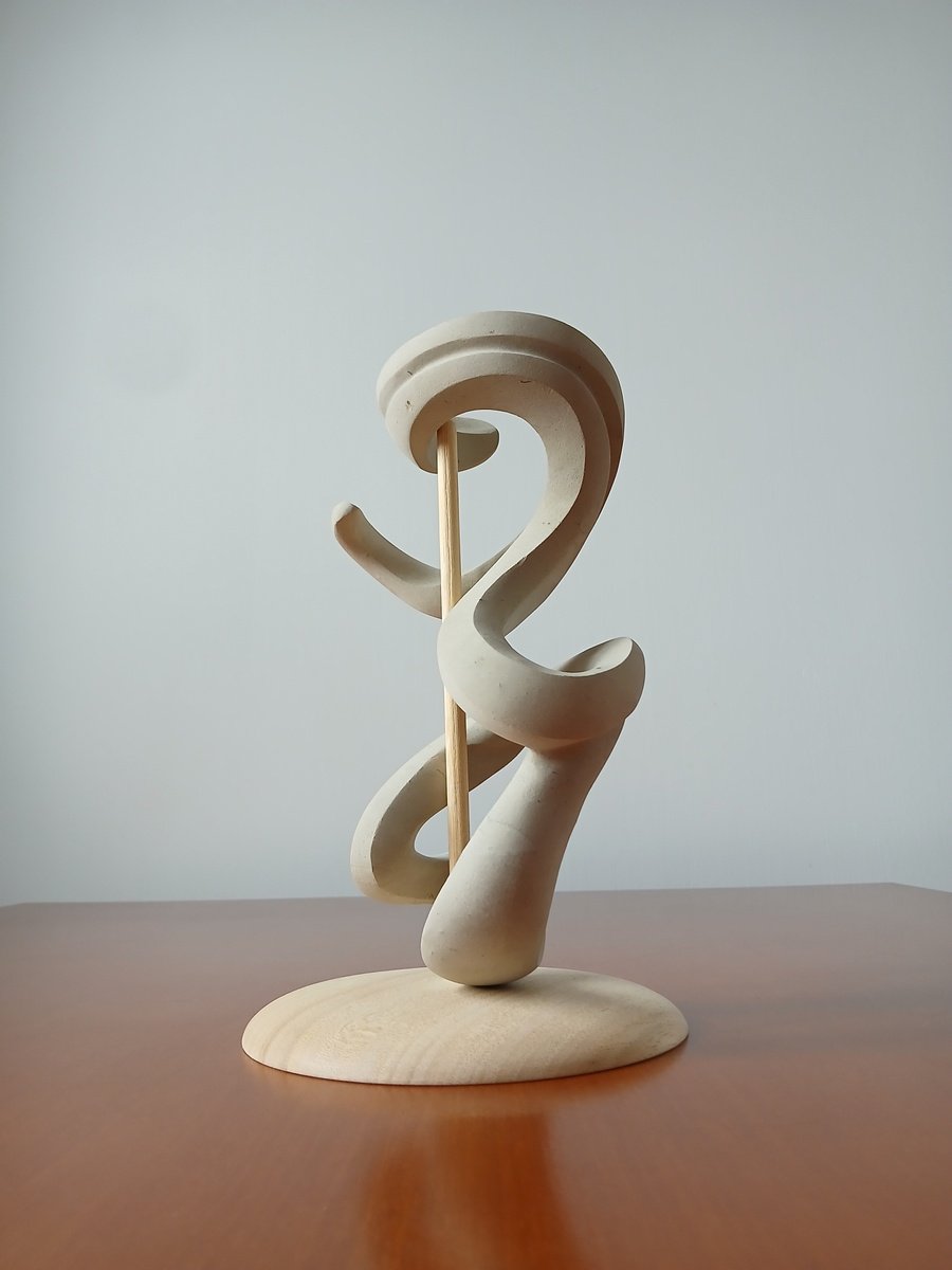 Abstract Stone Sculpture By Massimiliano Capraro, 5 X 10", Pitagora, Original Artwork