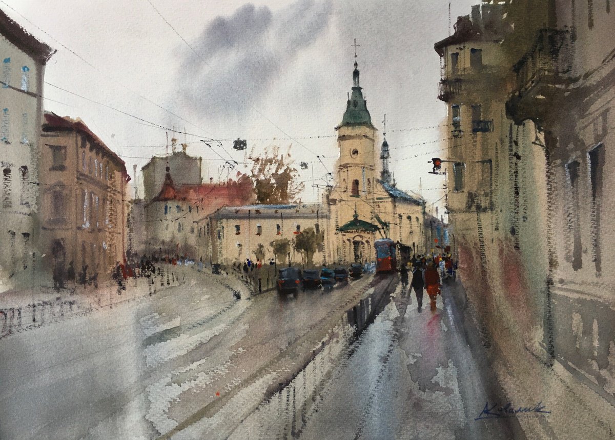 A gloomy day in the city of Lviv by Andrii Kovalyk