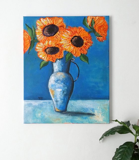 Orange Sunflowers