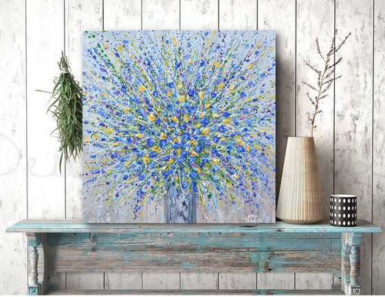 Bouquet of blue flowers