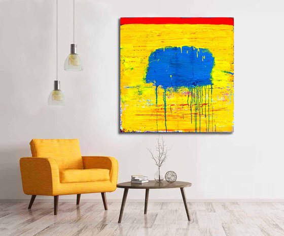 LARGE PAINTING - THREE COLORS 02 -