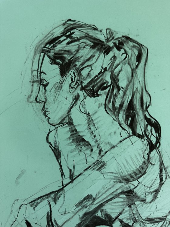 Seated female nude