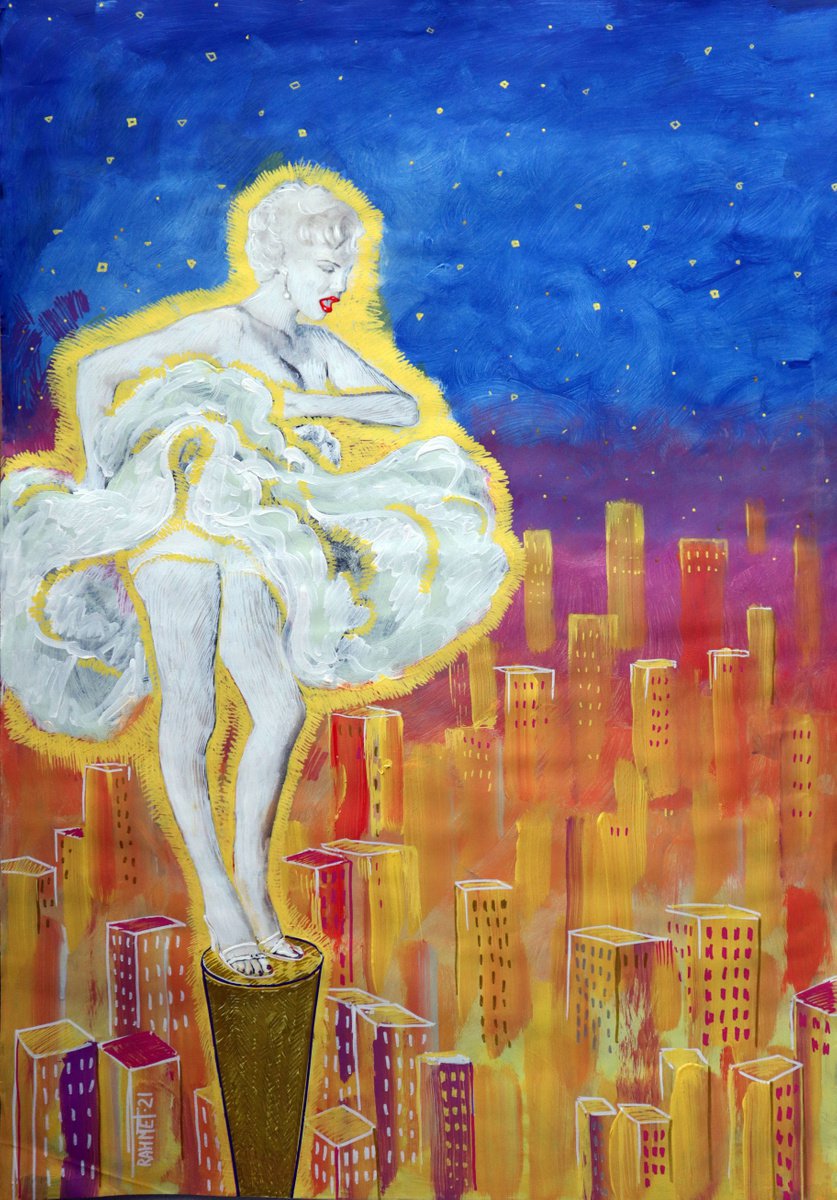 MERILIN MONROE OVER TOWN. by Rakhmet Redzhepov