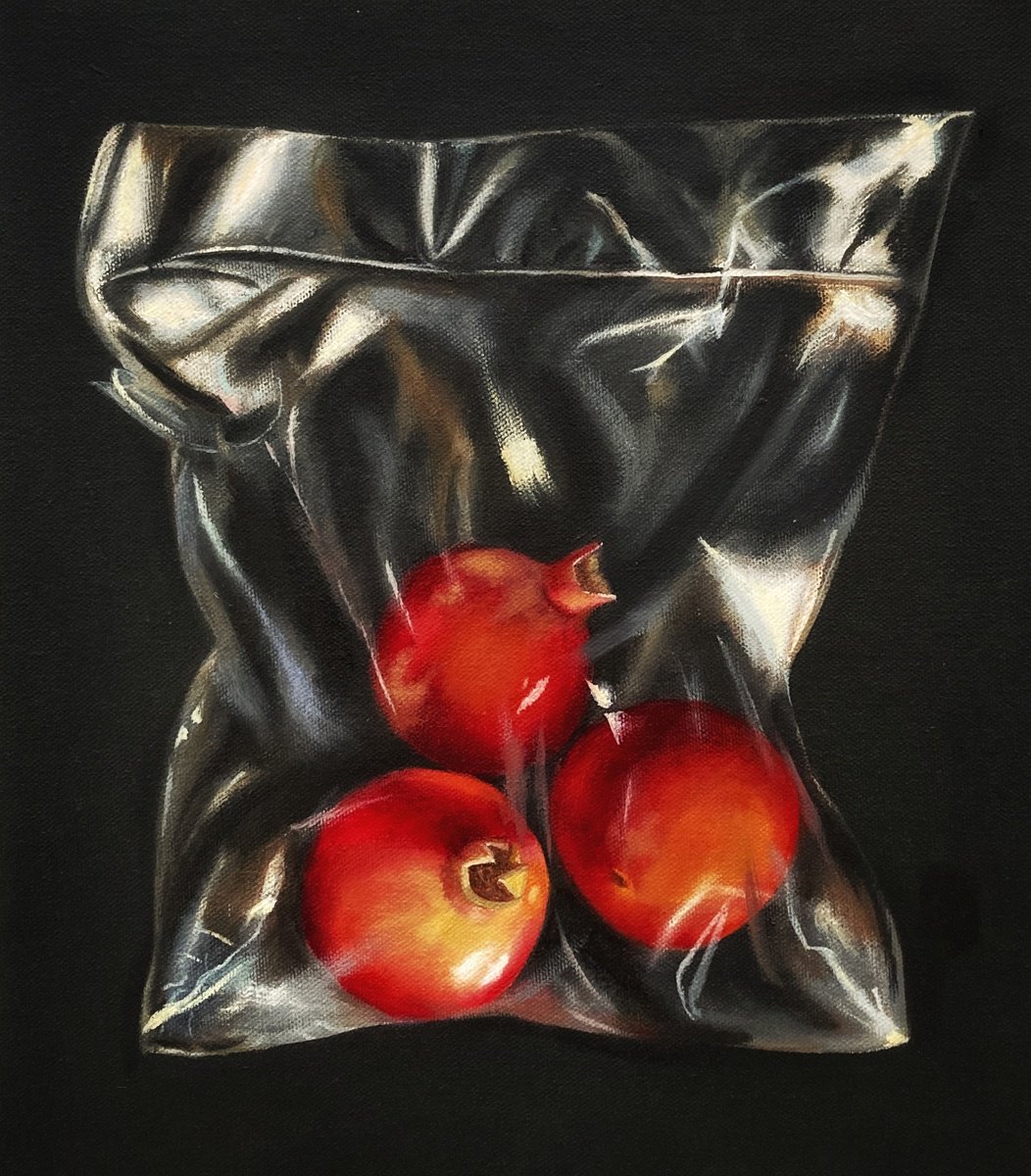 Photorealistic Still Life Oil Painting By Priyanka Singh, 12 X 14", Three