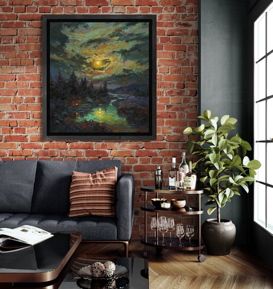 Mysterious Night over the river