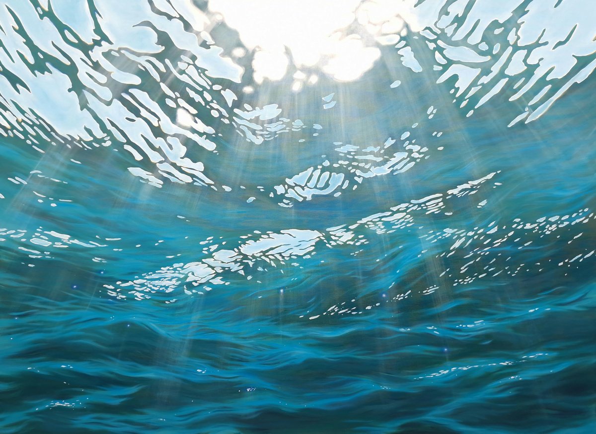 Photorealistic Landscape Oil Painting By Alina Hubarenko, 59 X 43, Toward The Light Ii, Original Artwork