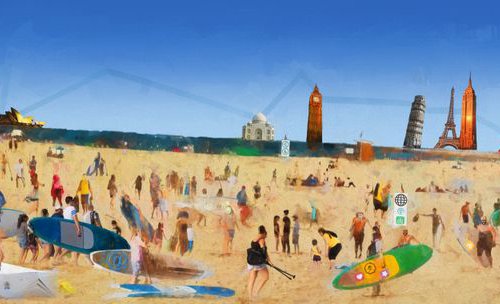 Global Beach by Carol Anne Jones