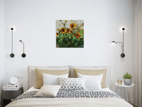 Sunflowers  Original Impasto Oil painting