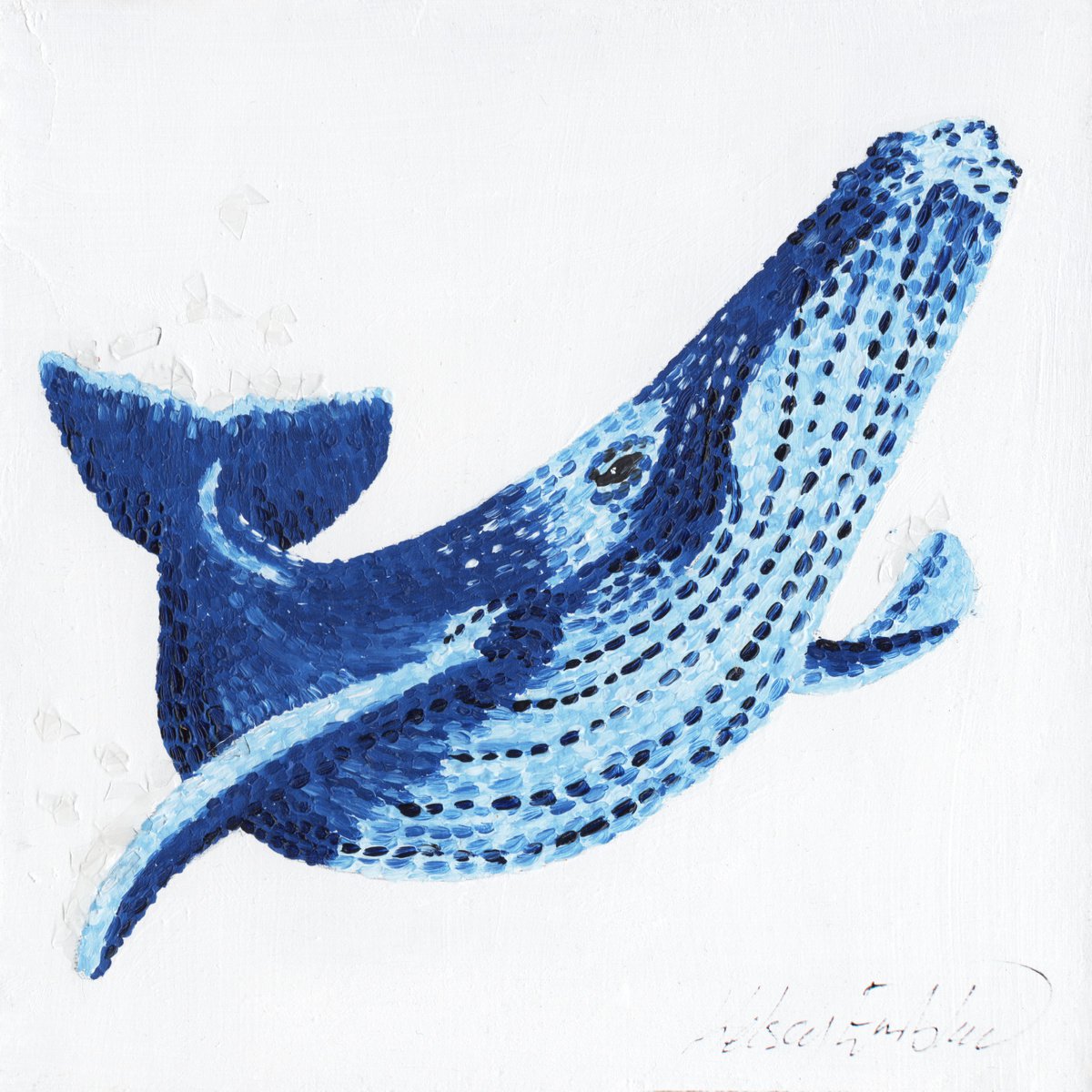 Humpback whale oil painting - Magical by Kelsey Emblow