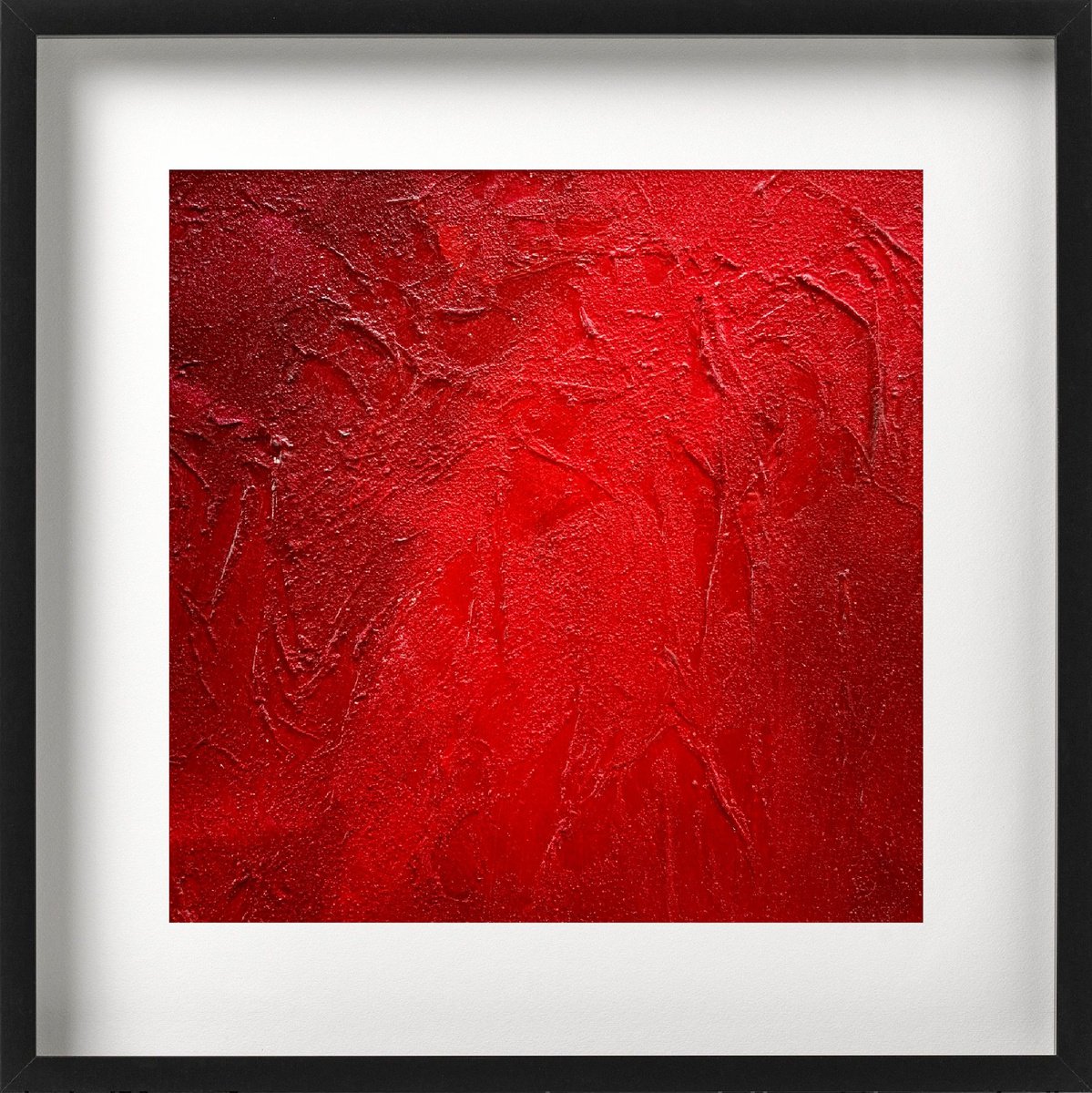 Abstraction No. 02920-1 red textured by Anita Kaufmann