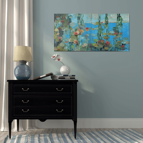 Turquoise Lake (diptych)
