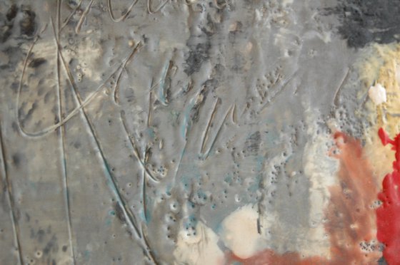 "Temple Doors" Encaustic.