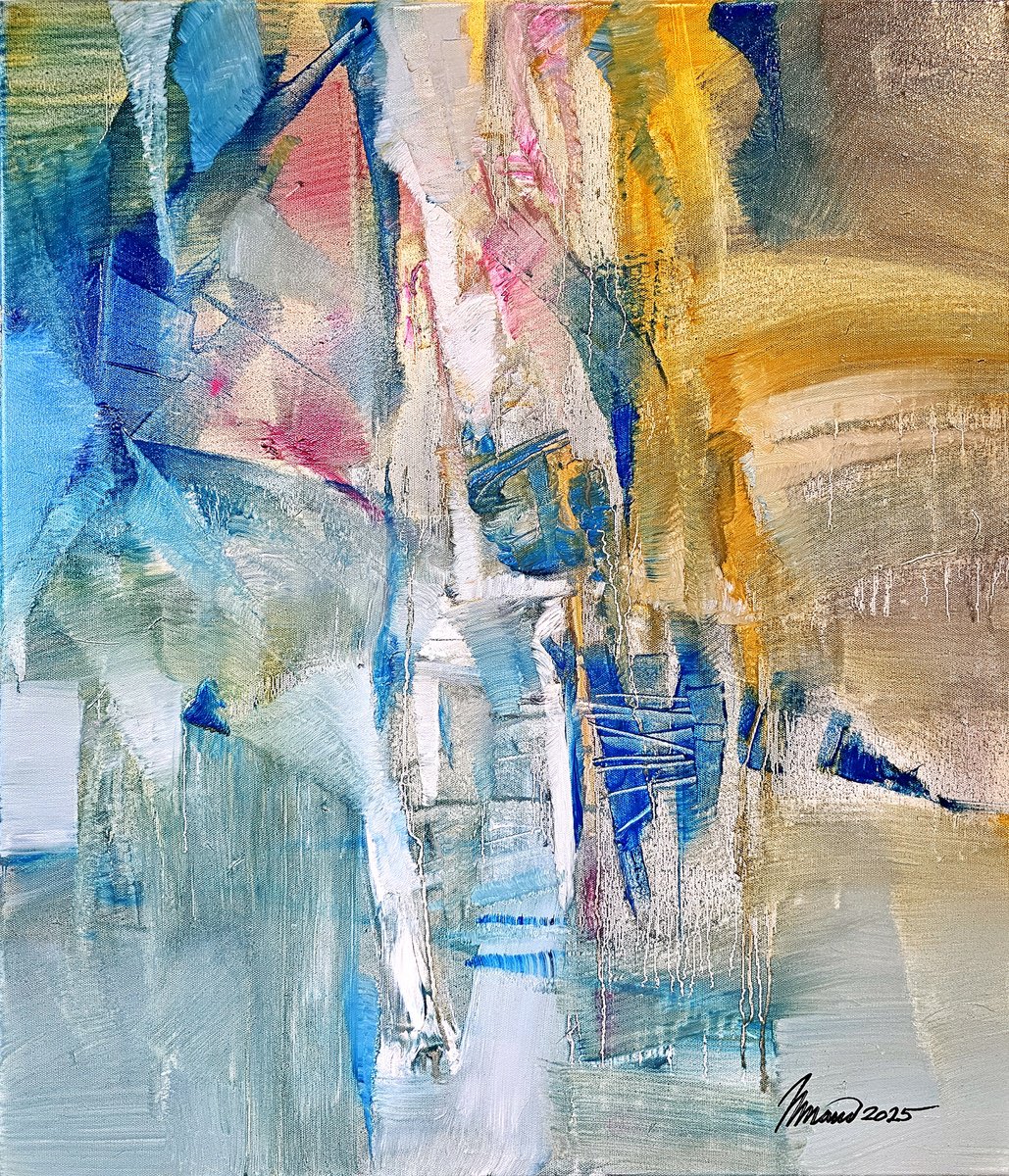 Abstract Oil Painting By Taidakov Nikolai, 24 X 28", Rus