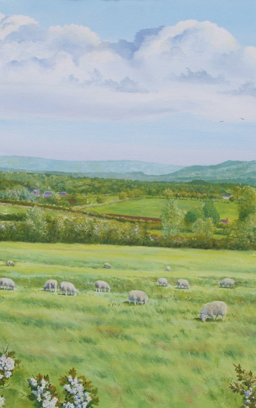 View to the Cotswolds from Castle Hill by John Horton