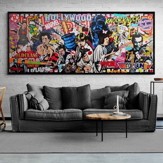 Cinematica 240cm x 100cm Textured Urban Pop Art