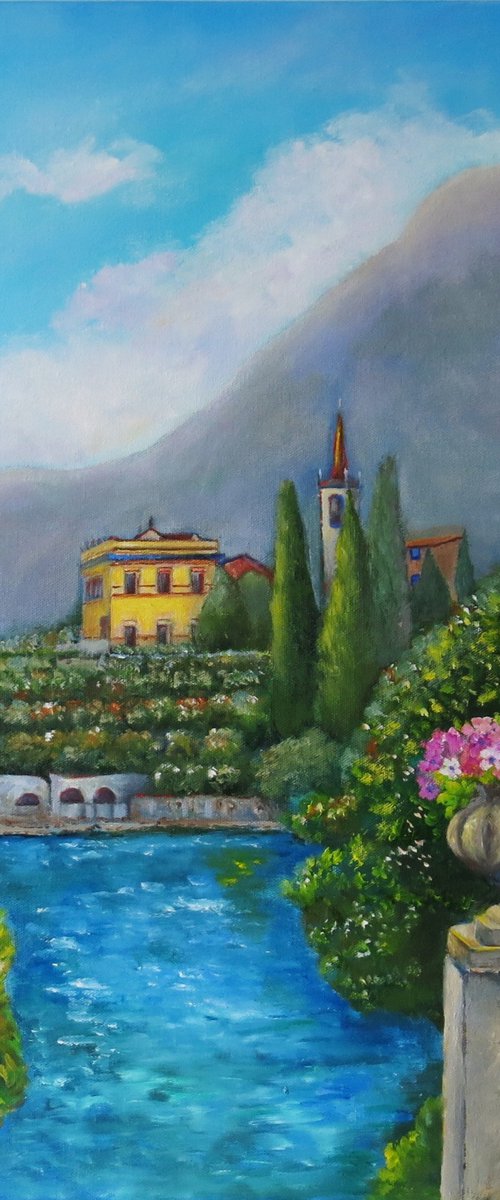 View of Villa Monastero from Villa Cipressi, Lake Como, Italy by Maureen Greenwood