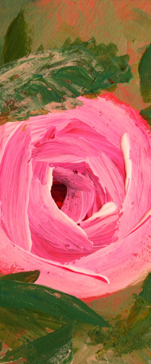 Mini Rose II /  ORIGINAL PAINTING by Salana Art Gallery