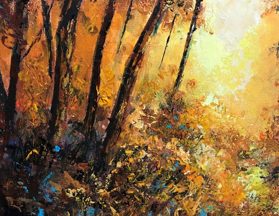 Autumn Fire  No2 -landscape painting