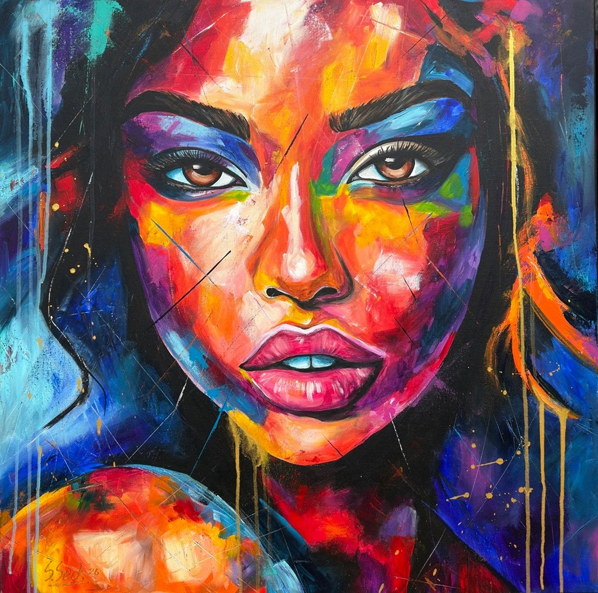 African Soul By Sabrina Seck, 31 X 31, Artwork For Sale On Artfinder
