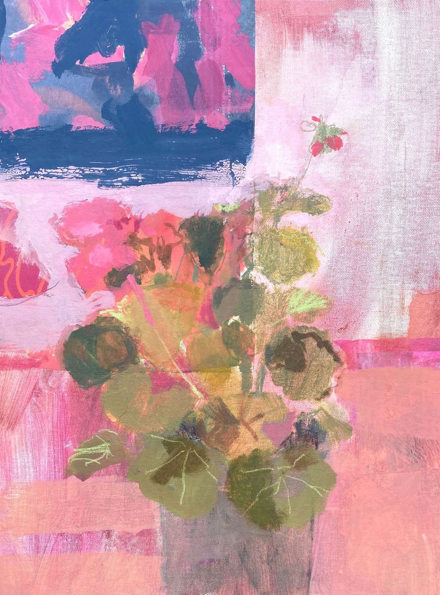Impressionistic Painting , Geranium Iii By Kate Strupinski, 13 X 17, Artwork For Sale On Artfinder