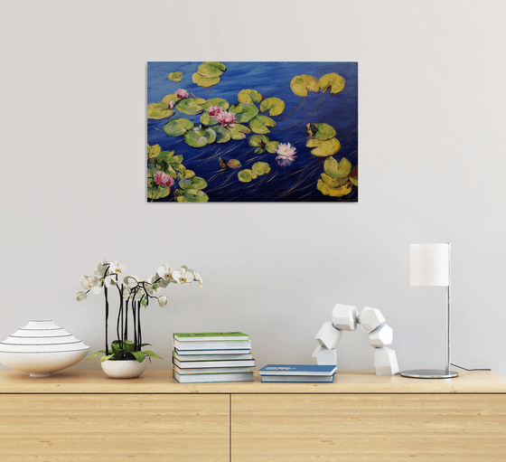 "Water lilies on the water"