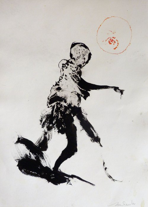 Running downhill, 41x29 cm by Frederic Belaubre