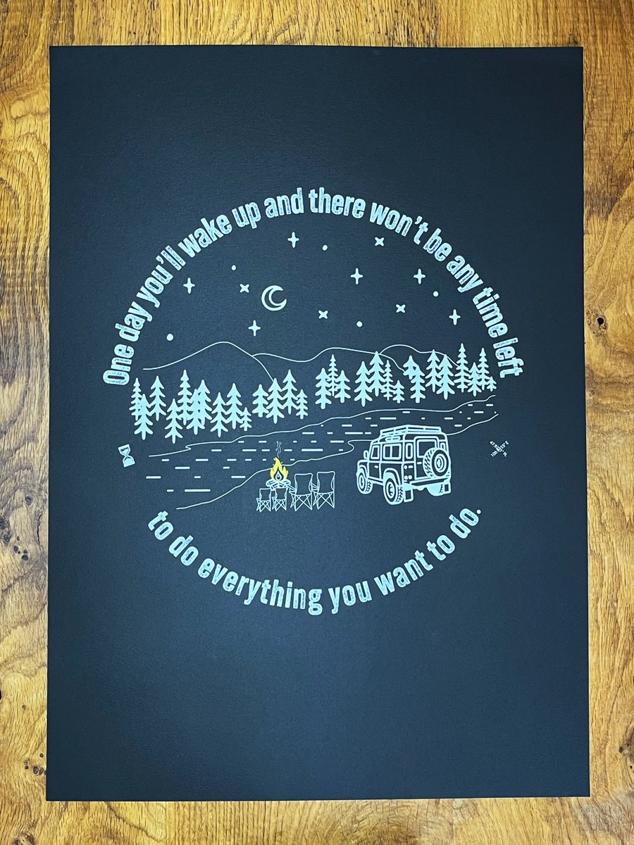 Typographic Screenprint , One Day You
