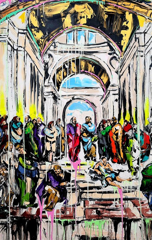 The last Supper in the school of Athens by Antoni Dragan
