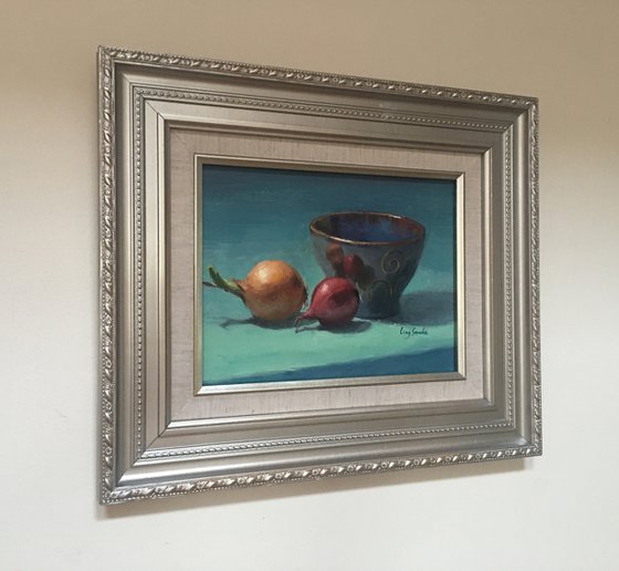 Still Life with Onions (framed)