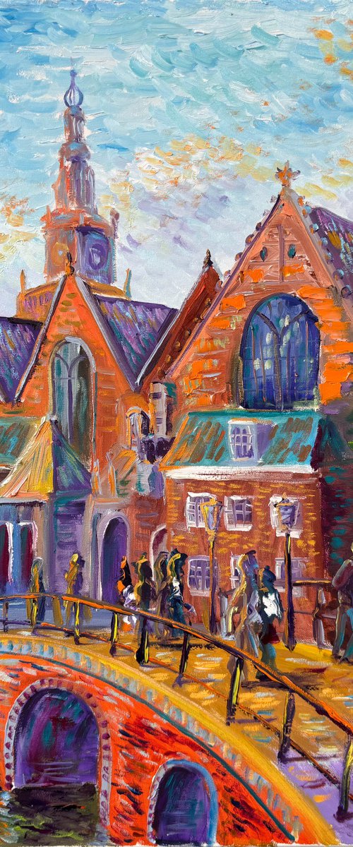 Old Church of Amsterdam Canal View by Dmitry Fedorov