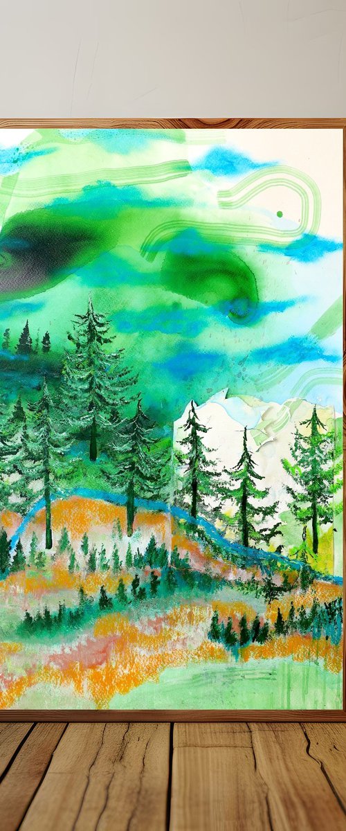Whispers of pine by Poovi Art