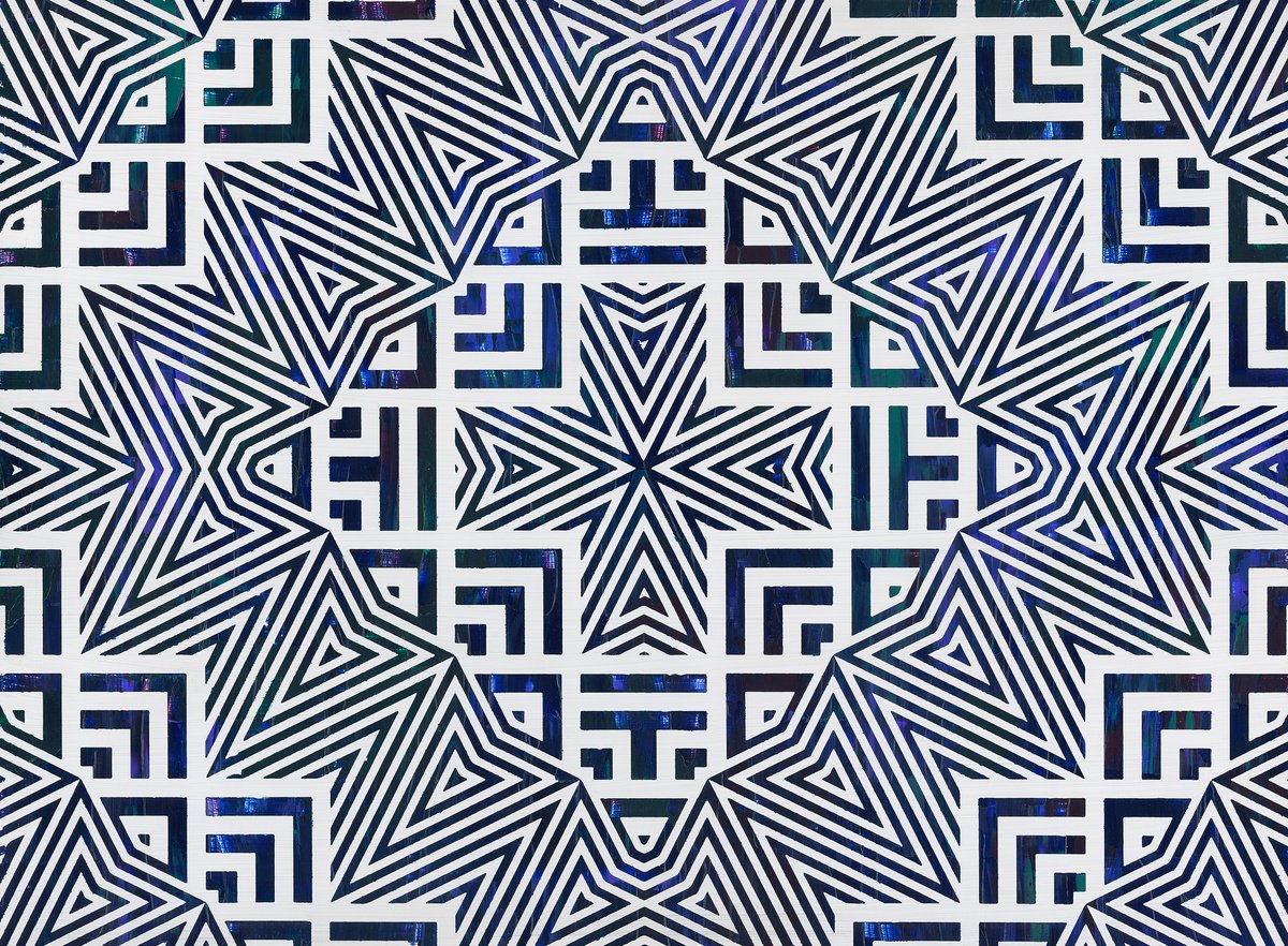 Geometric Abstract Acrylic Painting By Sean Christopher Ward, 24 X 18", Do You Believe The Folklore?, Original Artwork