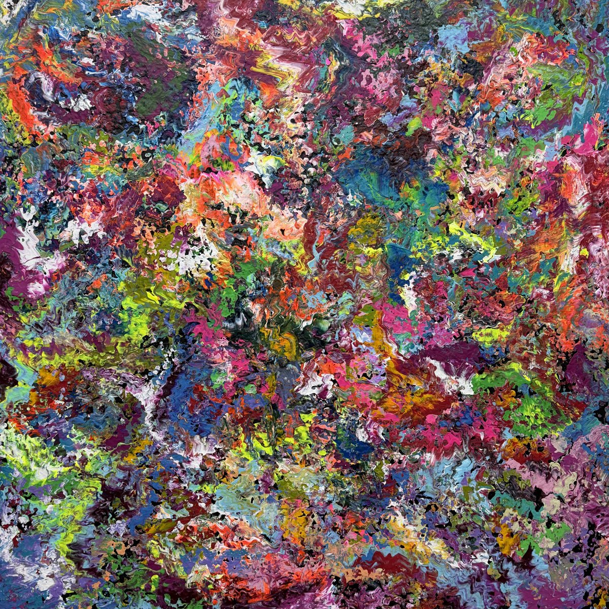 Vibrant Chaos By Andre Brauer, 39 X 39, Artwork For Sale On Artfinder