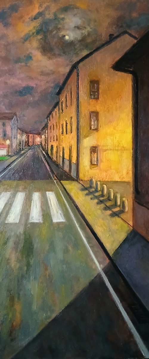 Night street by Massimiliano Ligabue