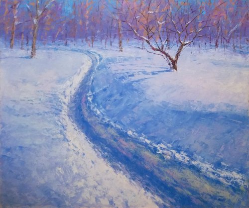 "Winter Trail", 50x60 cm by Vitalii Konoval