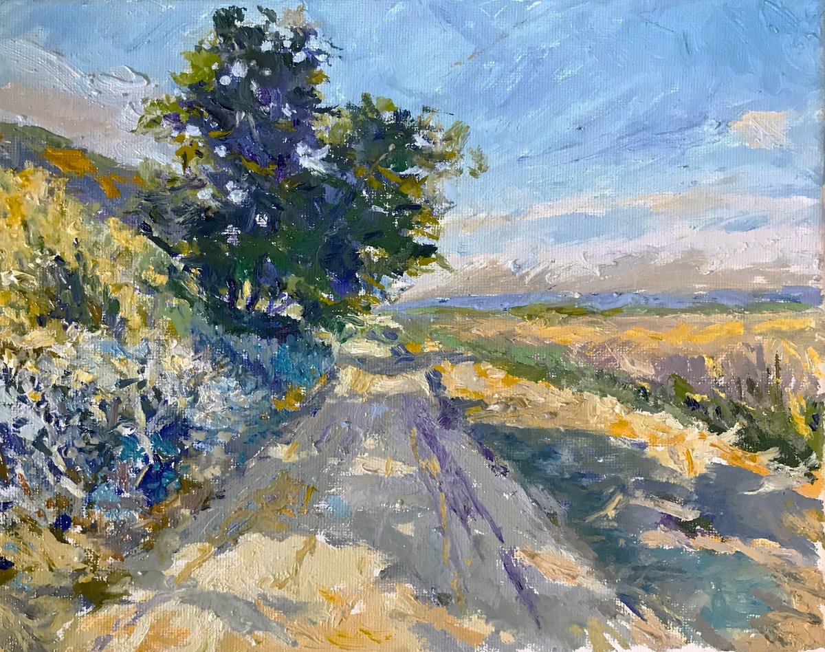 Impressionistic Landscape Oil Painting By Steven Hagy, 10 X 8", "Color Study 6/22", Original Artwork