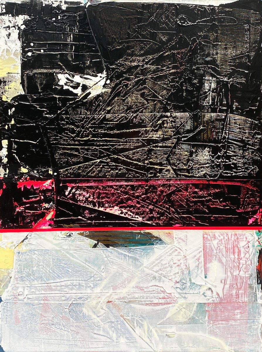 Abstract Acrylic Painting By Jason Forcier, 30 X 40, Front Page, Original Artwork