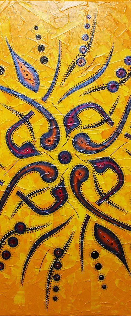 Abstract shapes movement / Yellow by Jonathan Pradillon
